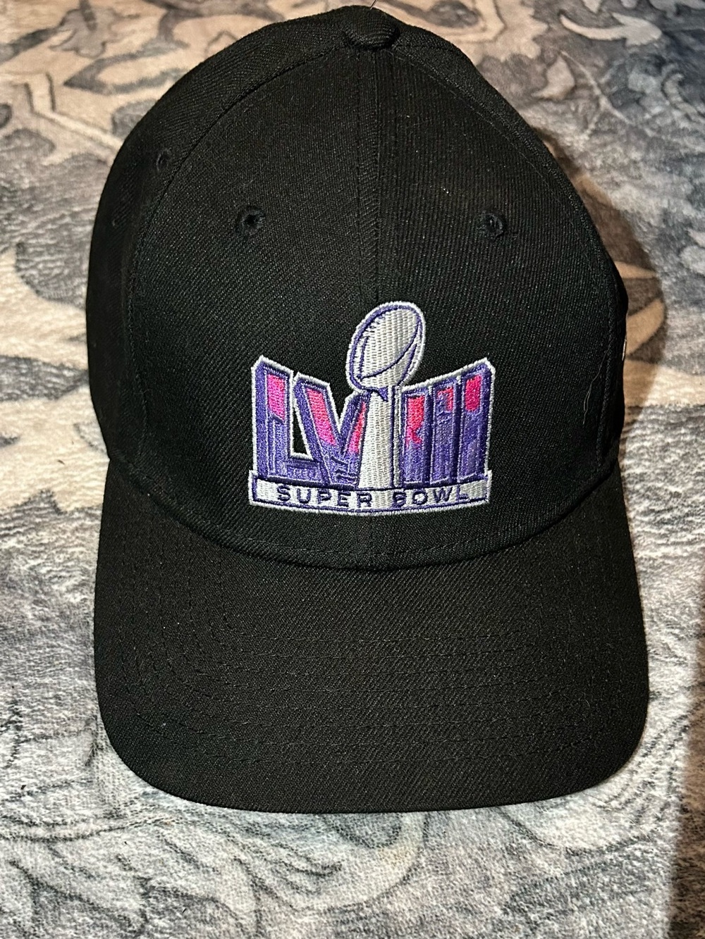 New Era LVIII Super Bowl Hat SnapBack Adjustable Black NFL Cap 9Forty